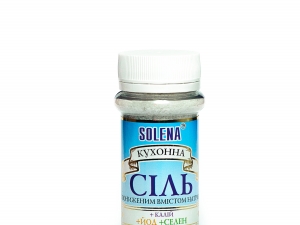 Соль с пониженным содержанием натрия + калий, йод,селен 140 г ТМ SOLENA