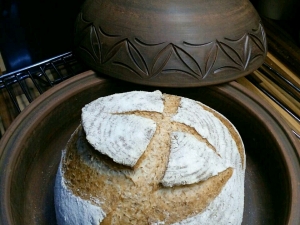 Форма для выпечки хлеба из красной глины 1,2 кг